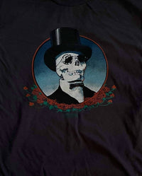 The Ampal Creative Men's Top Hat Tee in black - men's t-shirt - detail view