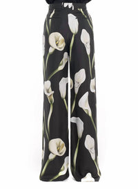 Lanvin - Silk Print Wide Leg Pant