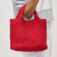 Sol And Selene - Women's Recycled Laced Up Woven Crossbody Small Bag