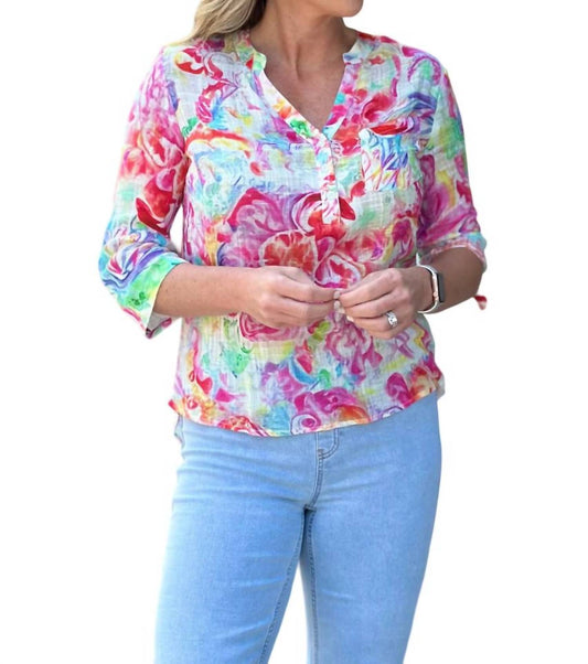 Charlie B - Printed Cotton Gauze Blouse