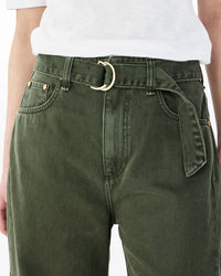 Rag & Bone - Charlie High Rise Barrel Belted Jeans
