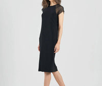 Clara Sunwoo - Mesh Cap Sleeve Midi Dress
