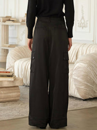SKIES ARE BLUE Serena Cargo Pants in black - women's pants - detail view