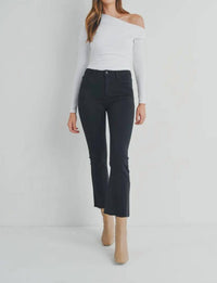 Just Black Denim - Crop Flare Jean