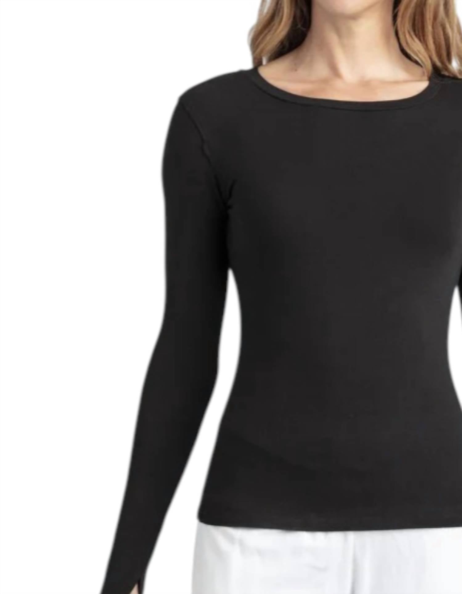 Mila Clothing - Long Sleeve Crew Top