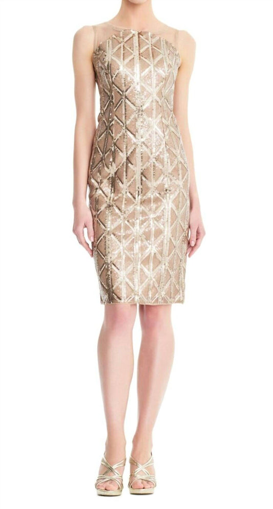 Adrianna Papell - Sheath Sleeveless Sequin Dress