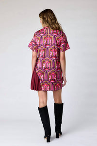 Crosby by Mollie Burch Graham Mini Dress in gatsby - women's dress - detail view