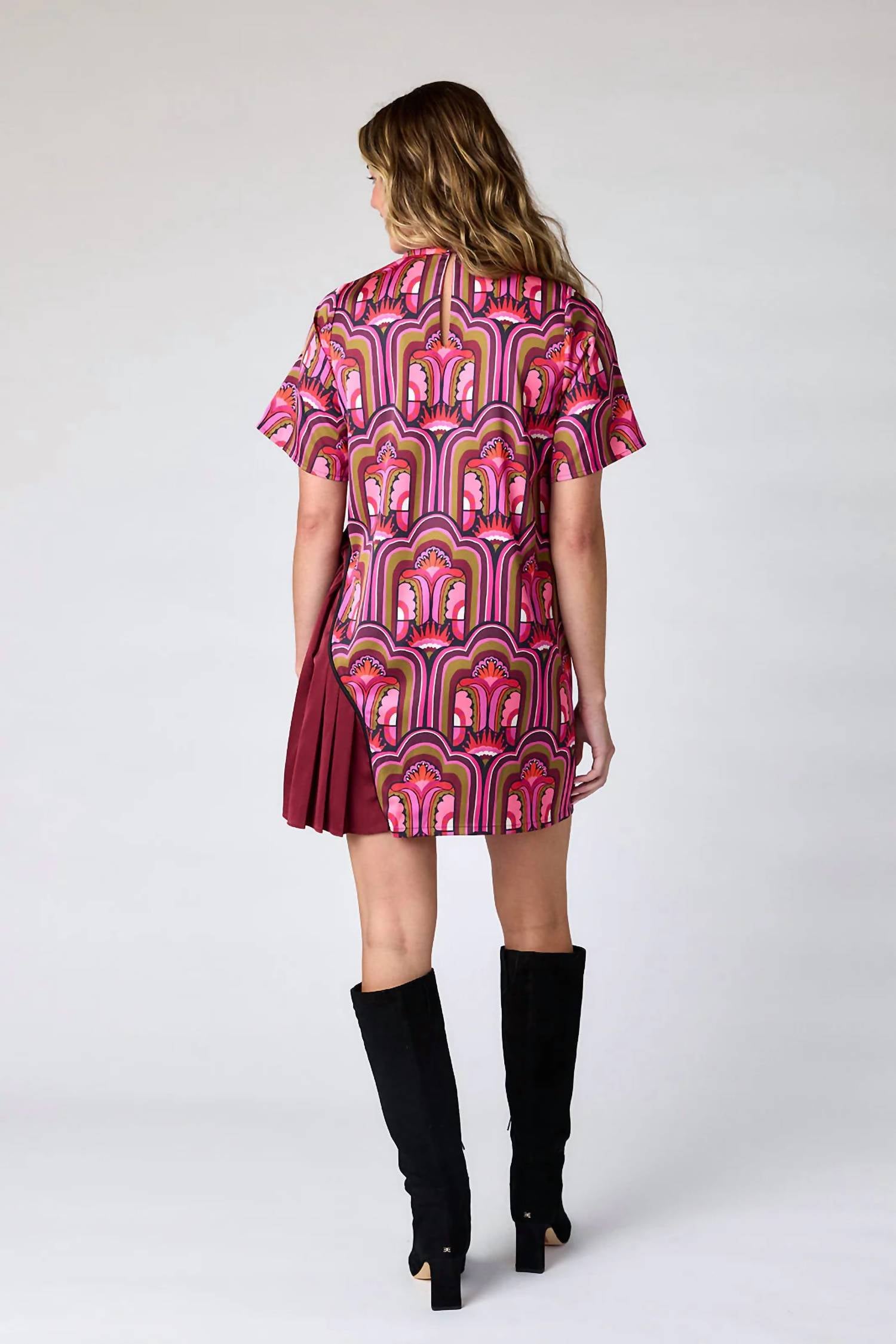 Crosby by Mollie Burch Graham Mini Dress in gatsby - women's dress - detail view
