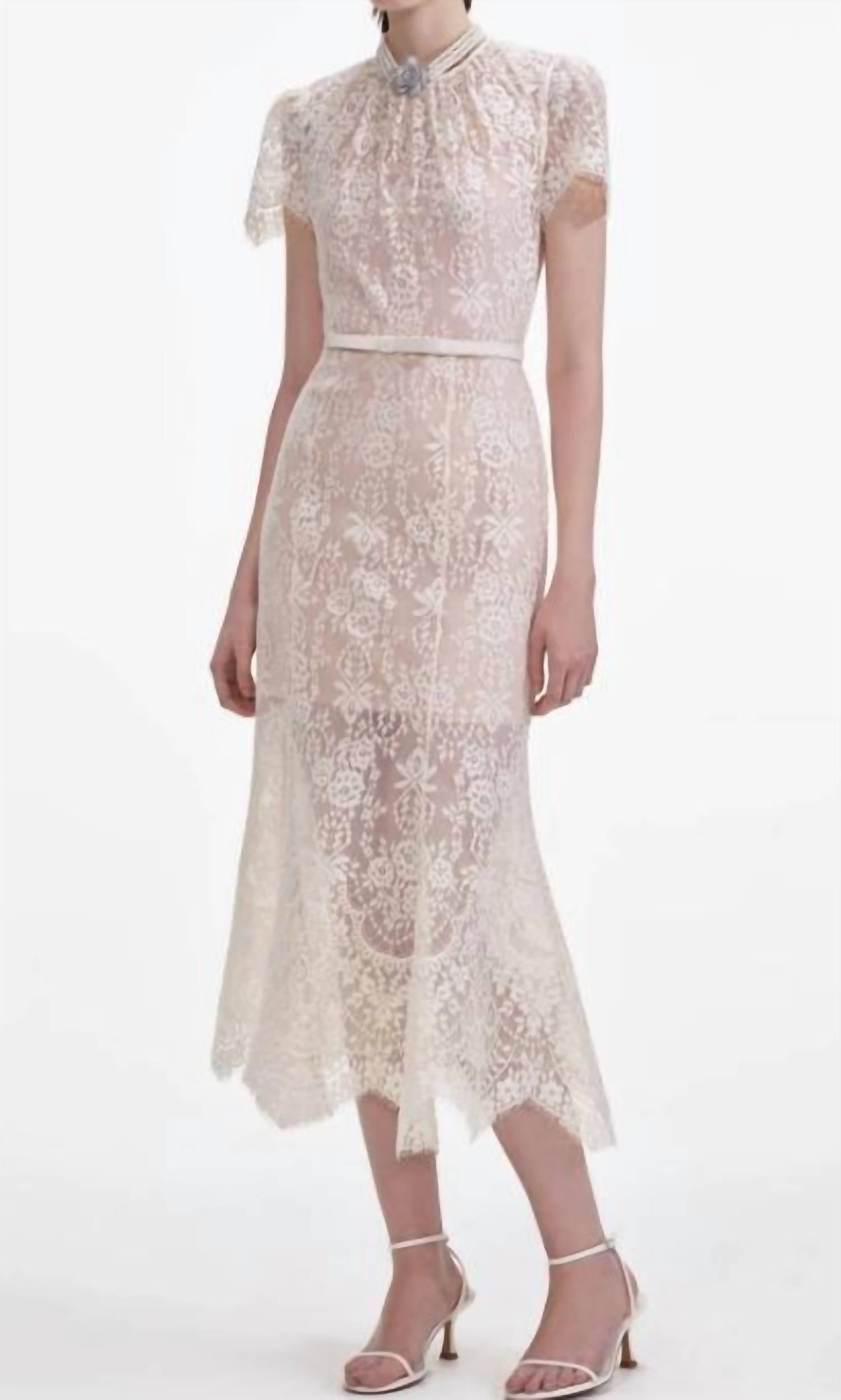 Self-Portrait - LACE MIDI DRESS