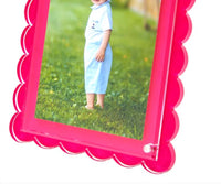 Tara Wilson Designs Scallop Acrylic Picture Frame in pink - item