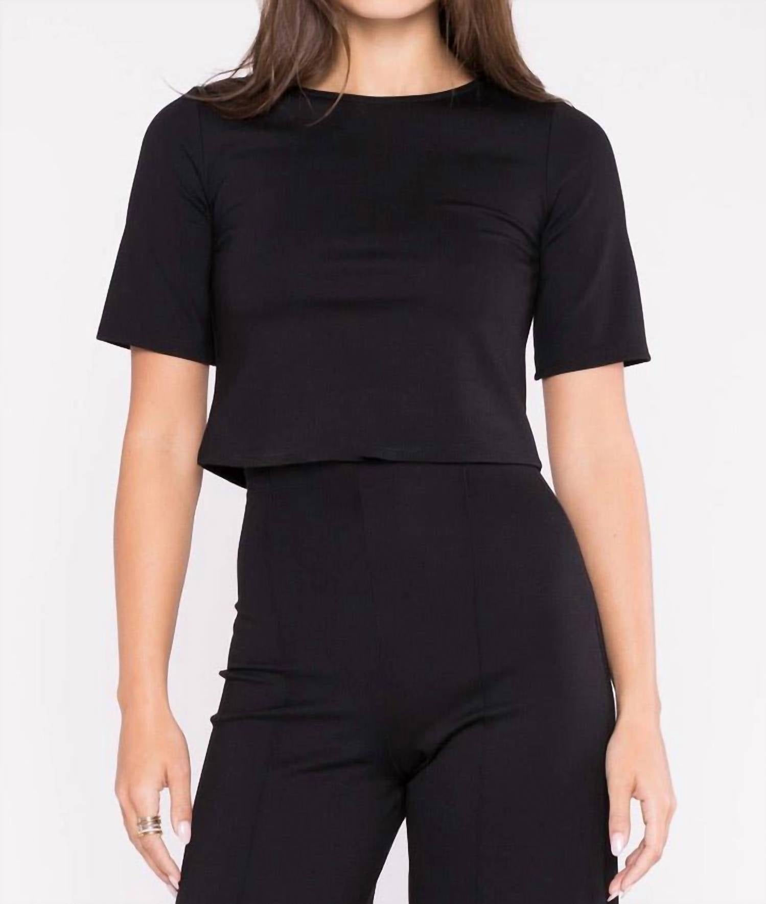 Ripley Rader - Ponte Knit Short Sleeve Top