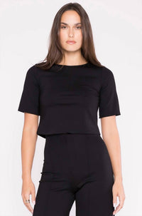 Ripley Rader - Ponte Knit Short Sleeve Top
