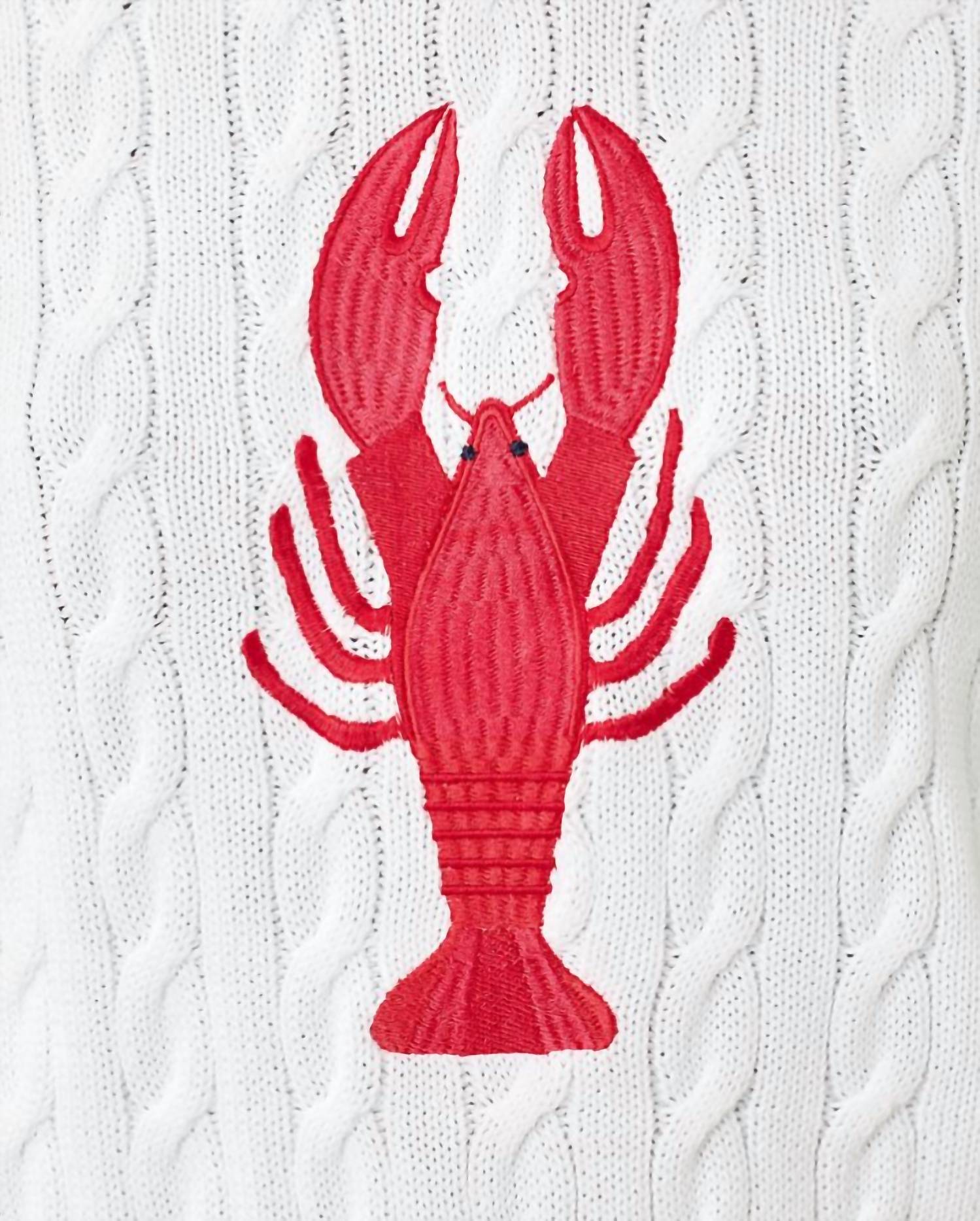 Lilly Pulitzer - Miko Cable Knit Lobster Embroidery Top