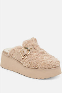 Dolce Vita Women's Lelani Plush Platform Clogs in natural - women's shoe