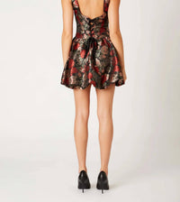 Nia - Floral Jacquard Tamara Mini Dress
