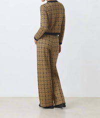 Suncoo - Geroma Two-tone Jacquard Cardigan