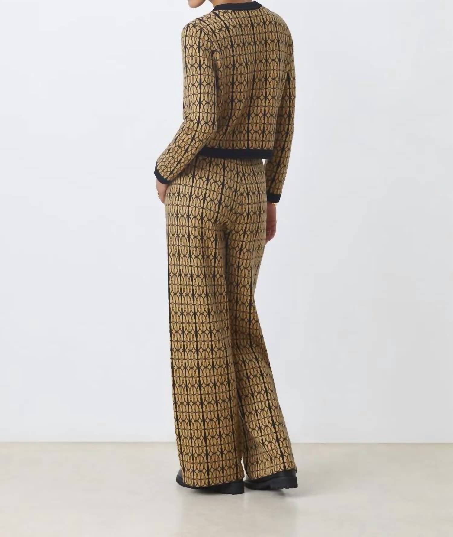 Suncoo - Geroma Two-tone Jacquard Cardigan