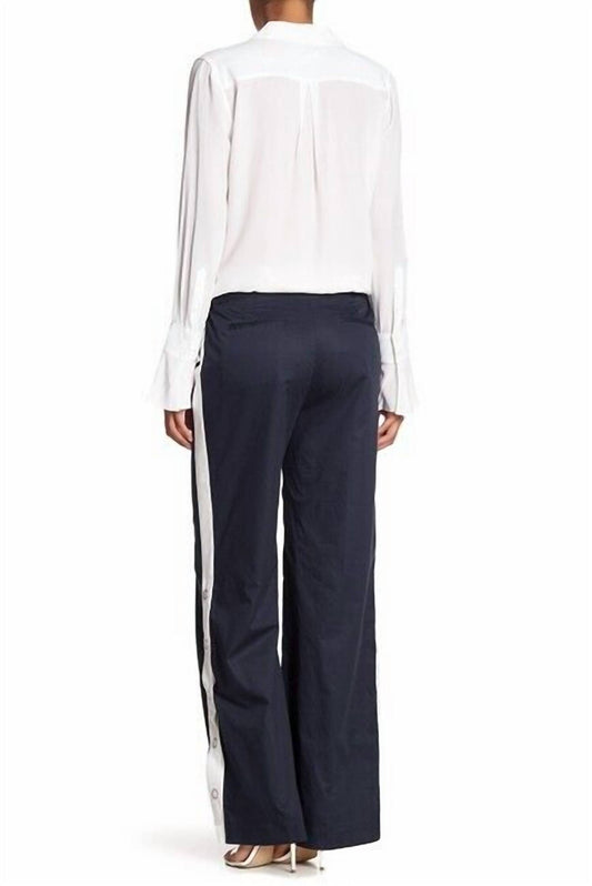 Equipment - Arwen High Rise Cotton w Snaps Wide Leg Pants