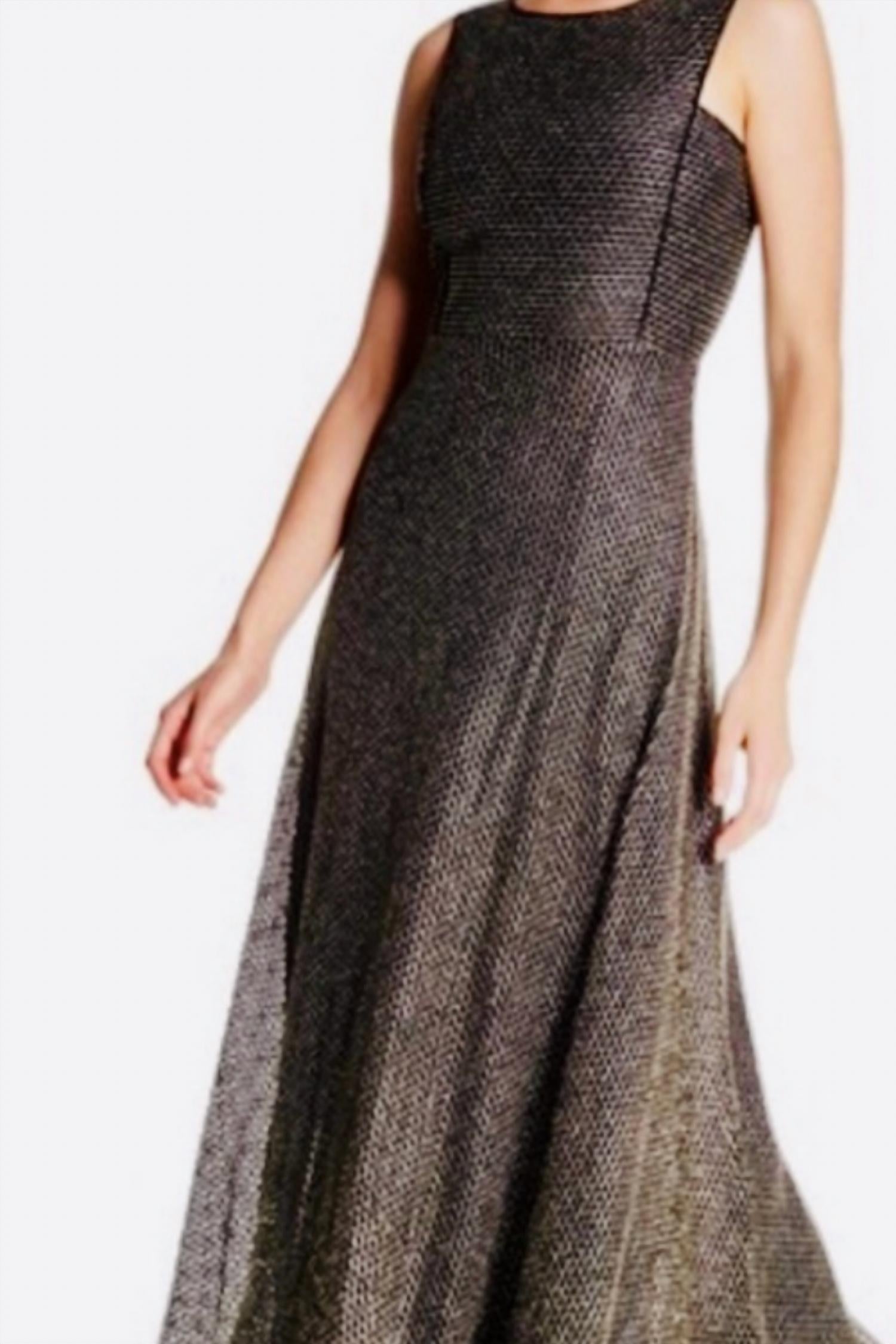 Black and Gold Long Dress