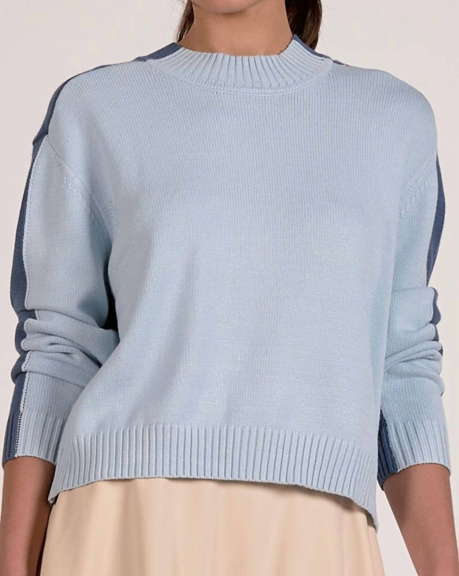 Elan - Colorblock Sweater Top