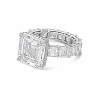 Diana M Jewels - Women's Asscher Lab-Grown Diamond Engagement Ring (12.00 Ct) - Luxe