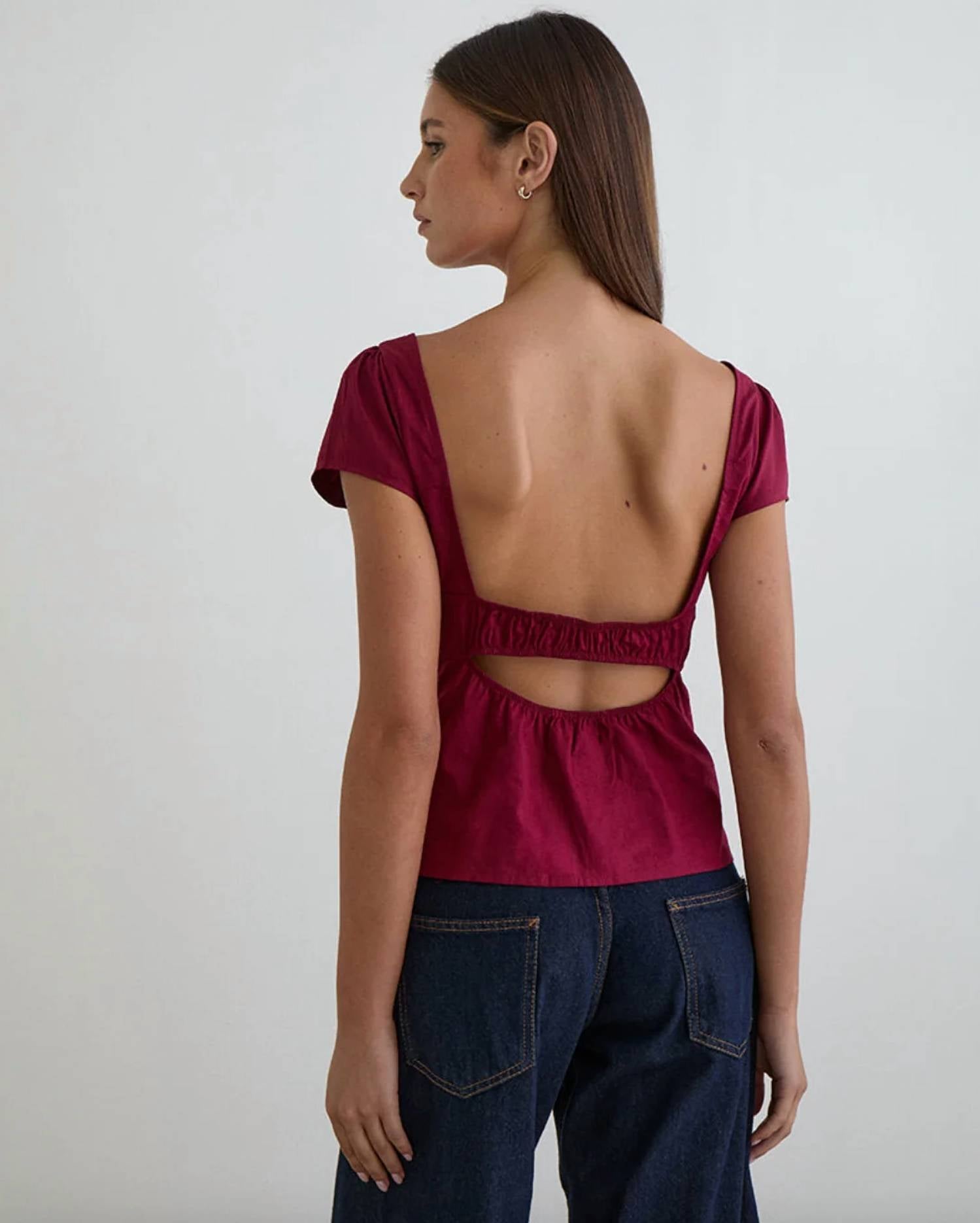 Motel Rocks - Uliva Cap Sleeve Corset Top