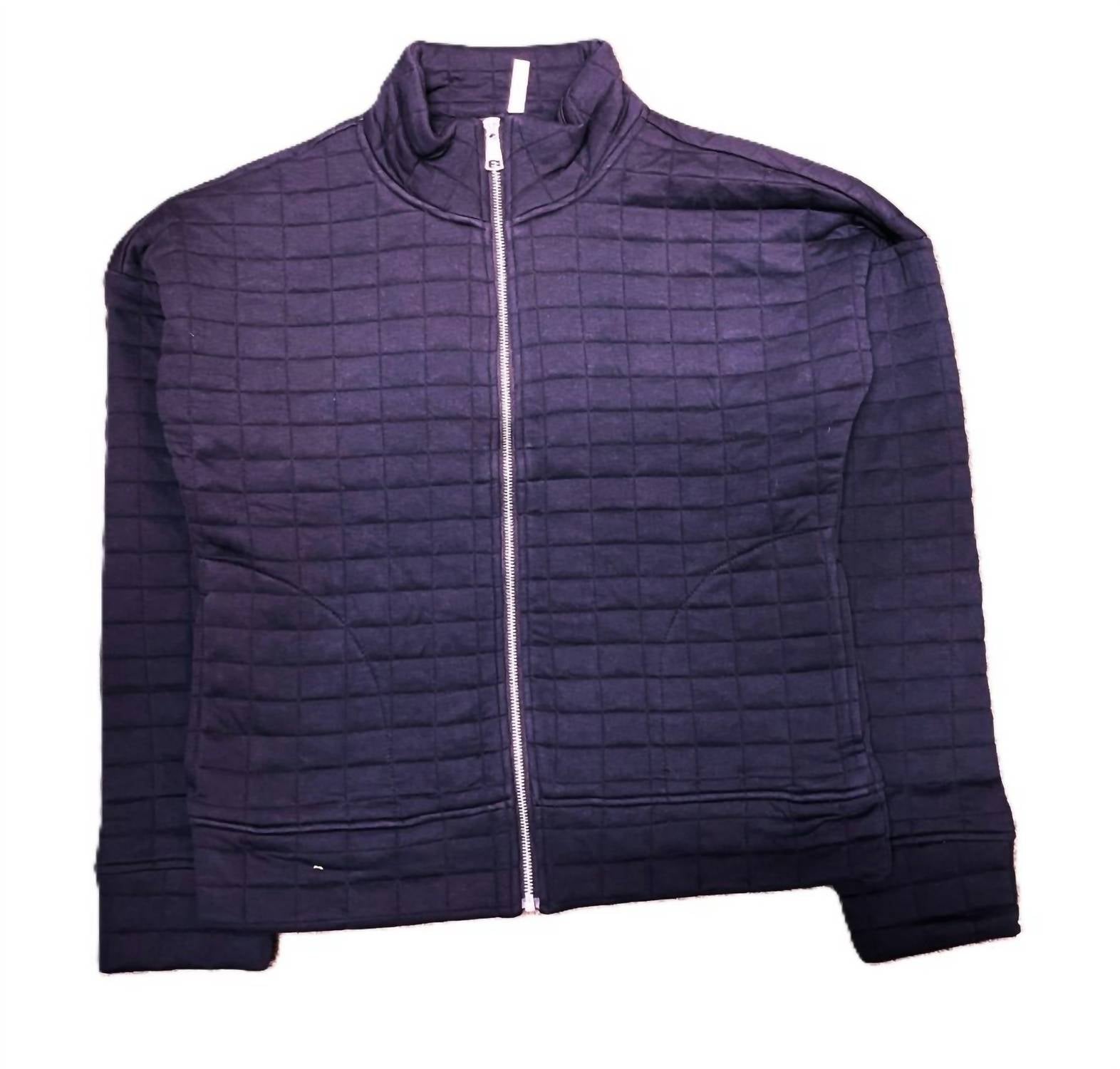 Beachtime Women's Quilted Soft Zip Front Jacket in black - women's jacket