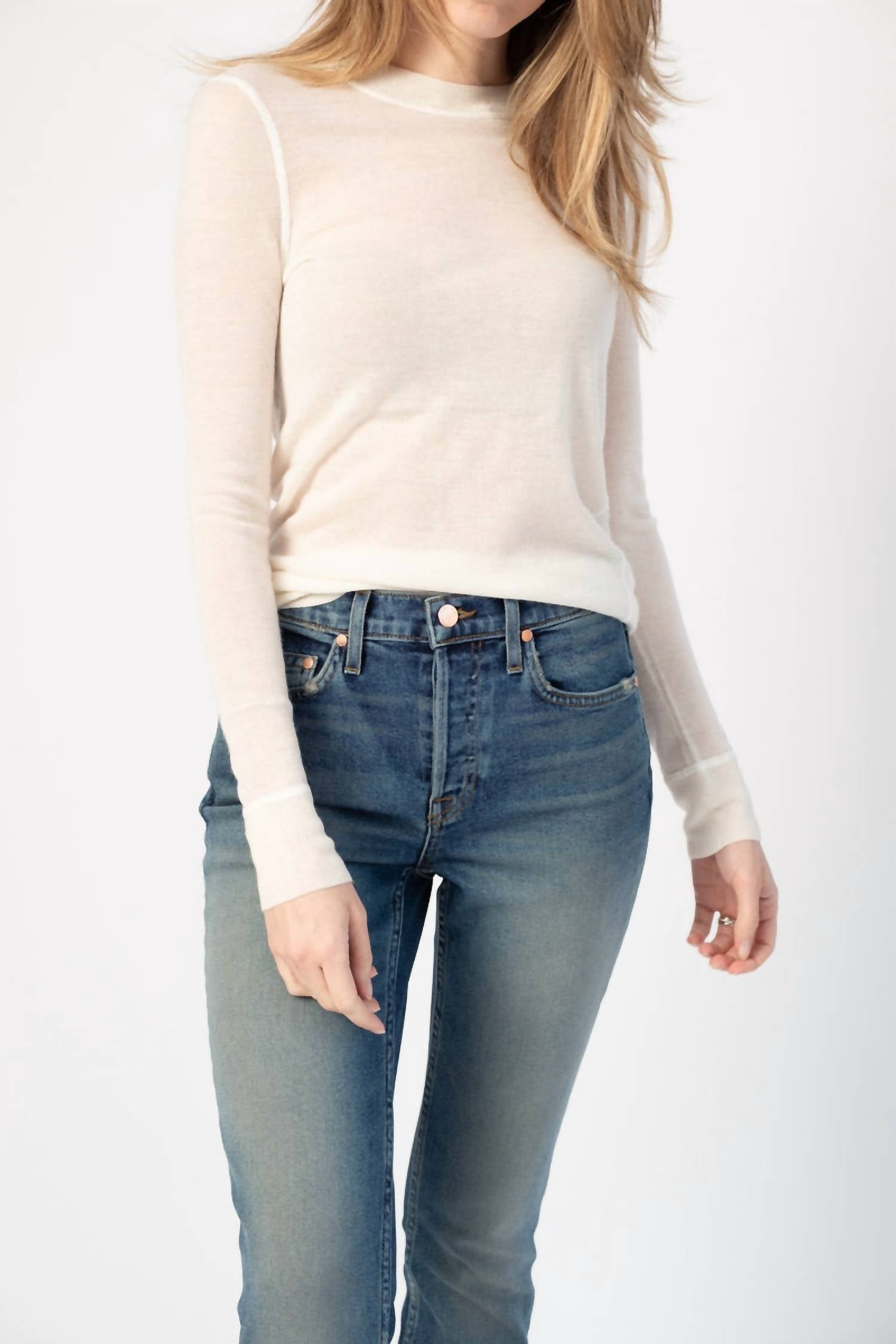 Rag & Bone - Marina Crewneck Long Sleeve Top