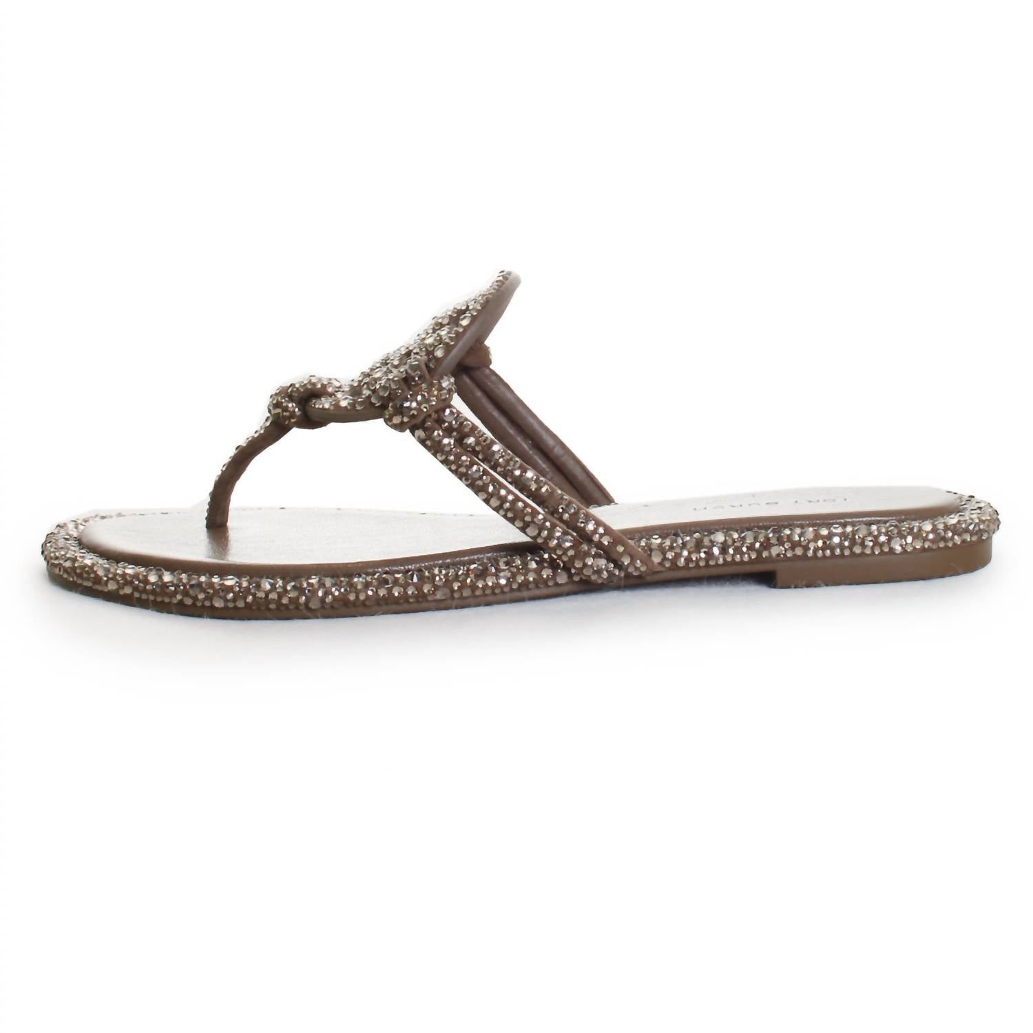 Tory Burch - Women's Miller Knotted Crystal Flip Flop Sandals