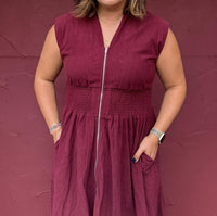 She + Sky - Corduroy Midi Dress