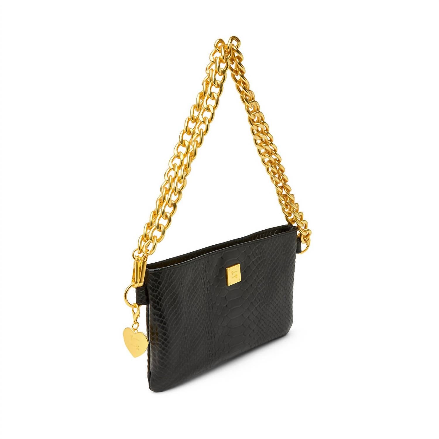 THINK ROYLN Women's Fame Bag in black pytho - women's bag - view 5