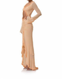 Afrm - Cat Micro Ruffle Maxi Dress