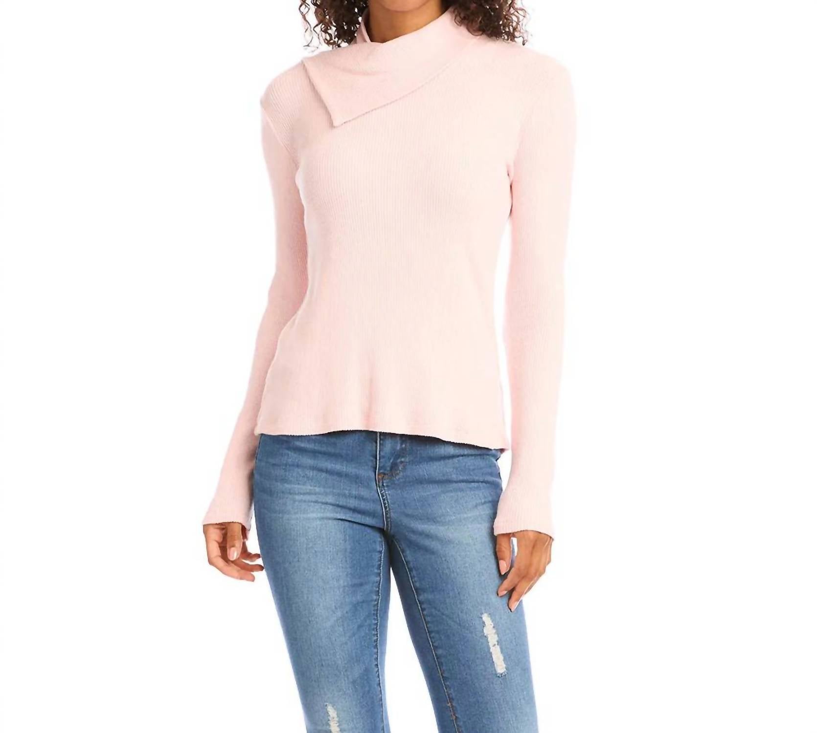 Karen Kane - Drape Neck Turleneck Lightweight Sweater