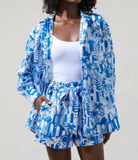 Sugarlips - Nala Floral Regie Boyfriend Button Down Shirt