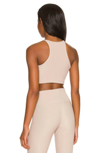 Beach Riot Glitter Anna Tank in taupe - women's shirt - detail view