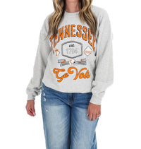 Livylu - Women's Tennessee Vols Patches Thrifted Sweatshirt