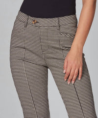 Lola Jeans - Jersey Houndstooth High-rise Flare Jacquard Pants