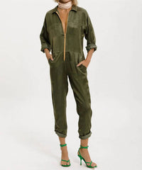 Cali Dreaming - Cupro Zip Flightsuit
