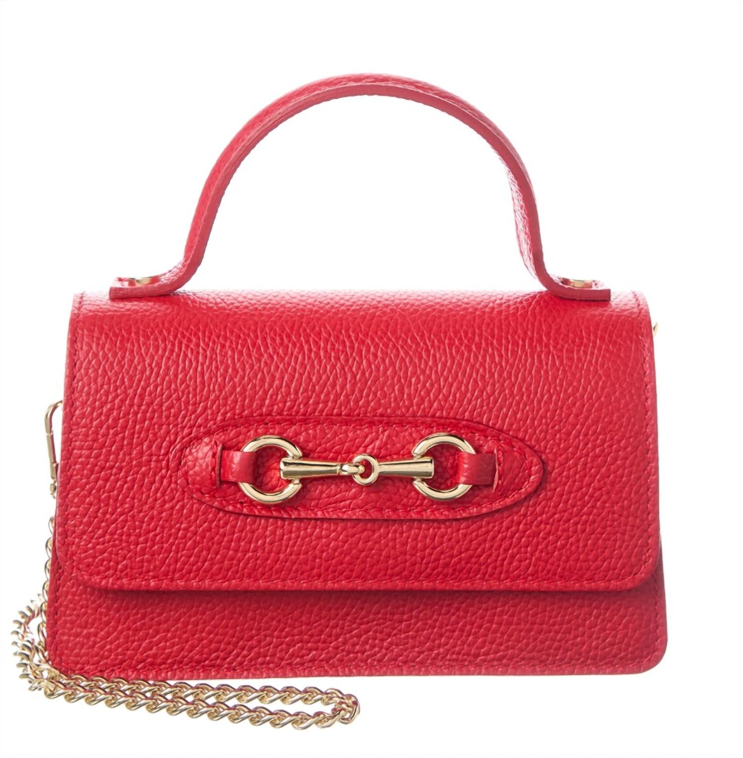 Isabella Rossetti Women's Matilda Leather Crossbody Bag in red - women's bag