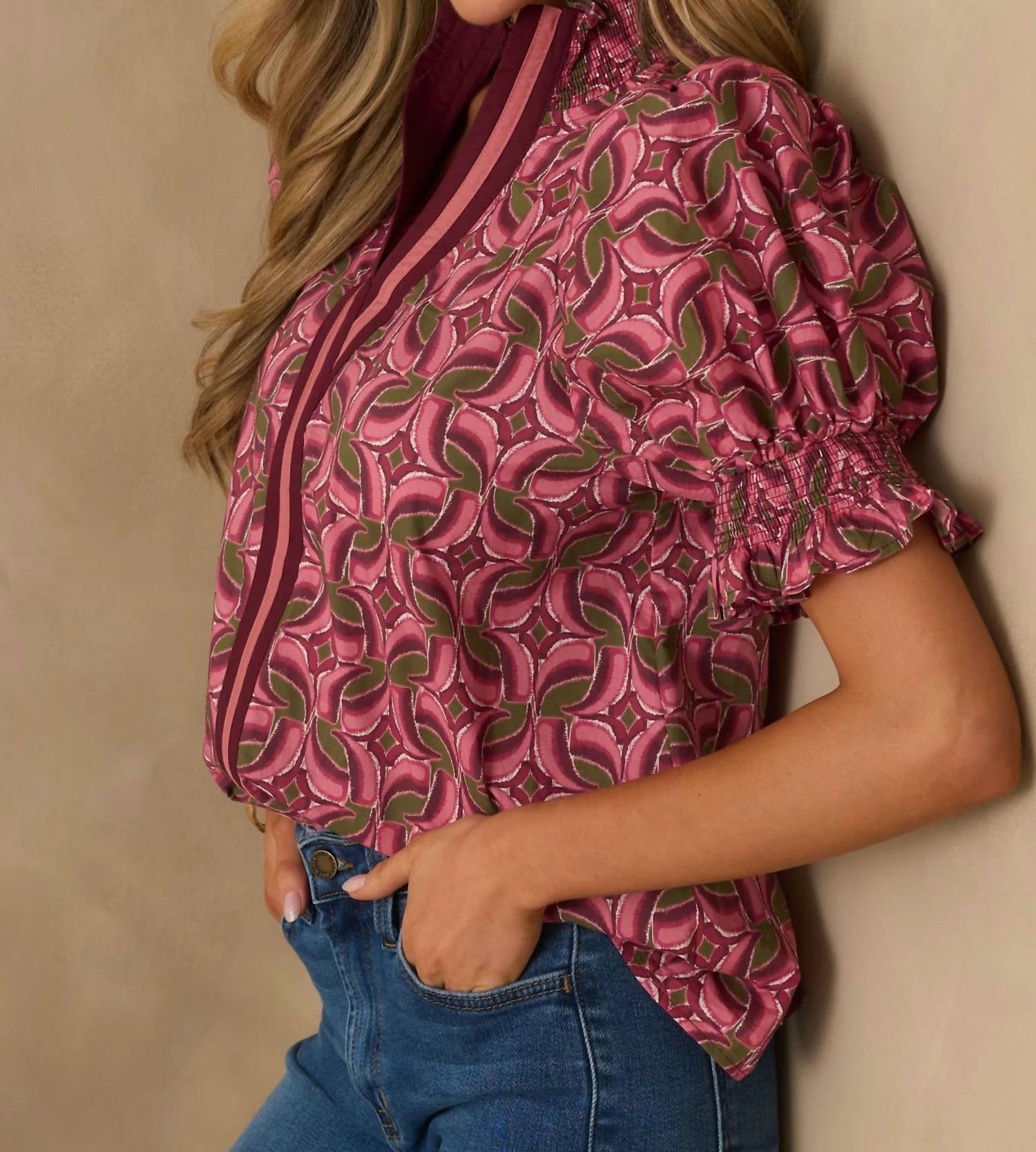 Entro - Leaf Printed Top