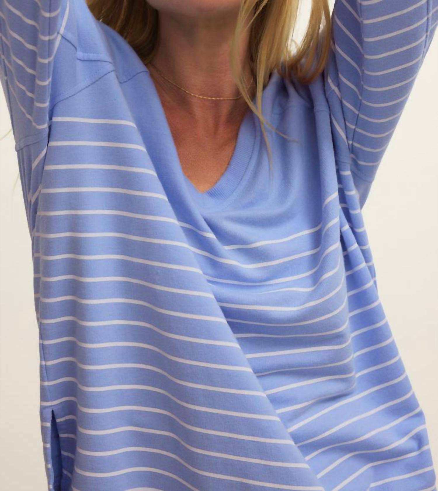 Z Supply - Weekender Stripe V-neck Sweatshirt