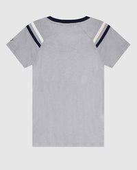 Starter - Womens Dallas Cowboys V-neck Striped Sleeve Shirt