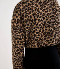 Apricot - Leopard Boucle Tie Top
