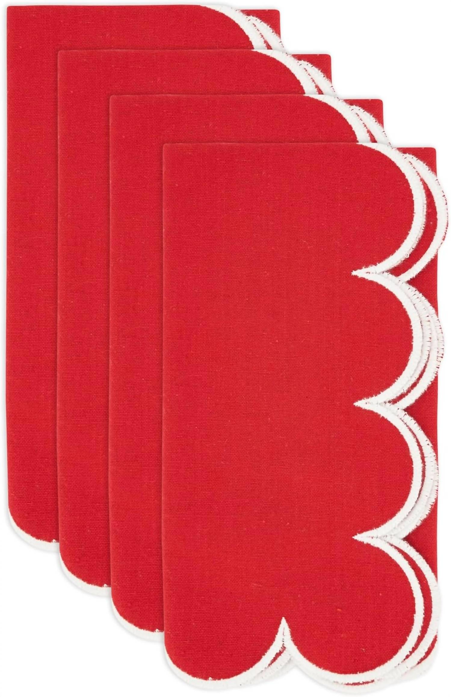 Saro Lifestyle - Scallop Cotton Napkins