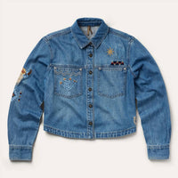 Stetson - Women's Embroidered Denim Button-up Cropped Shirt