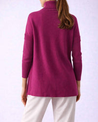 J'Envie/Eli The Prague Pullover in sangria - women's sweater - alternate view