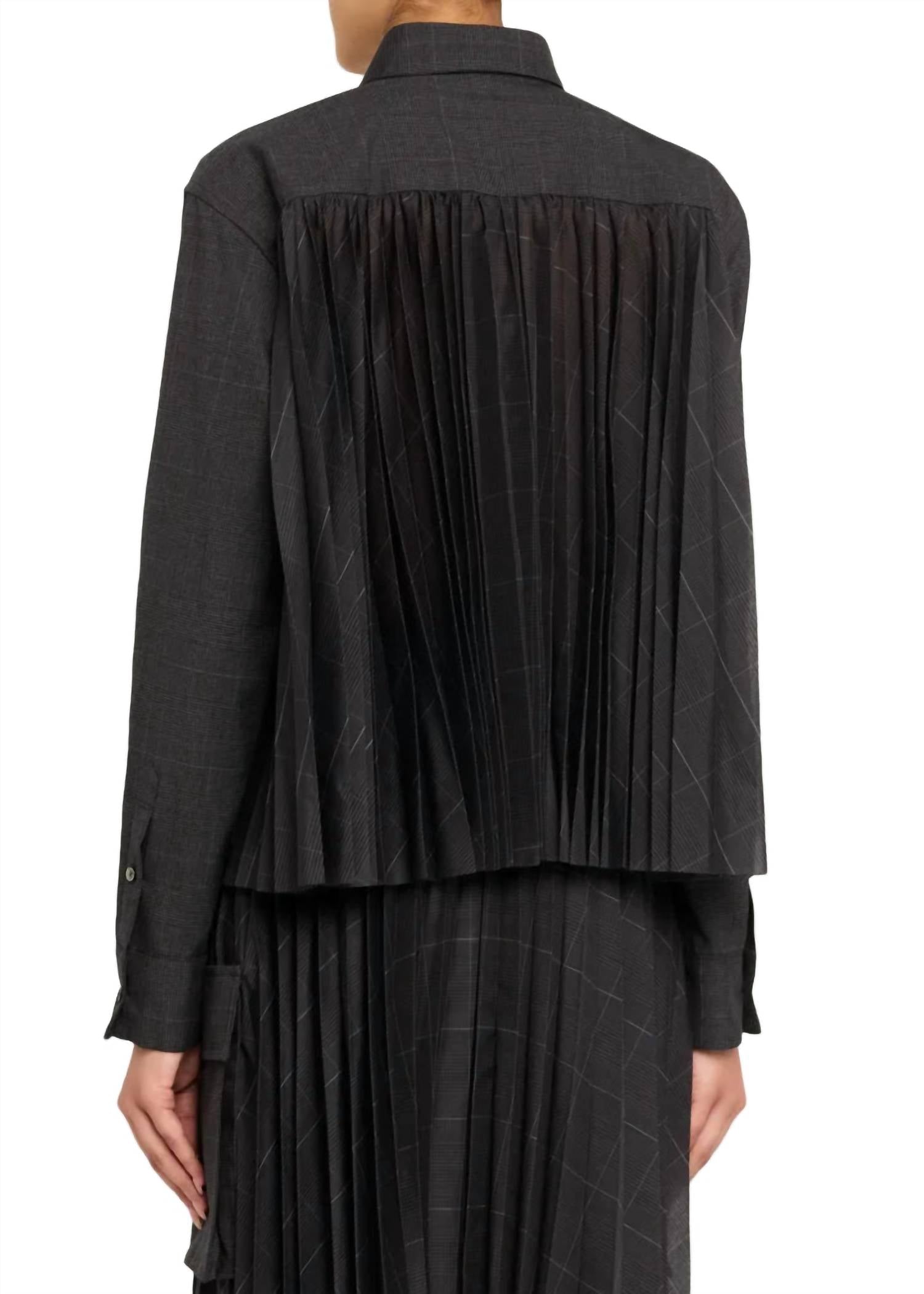 Sacai - Glen Check Long Sleeve Shirt