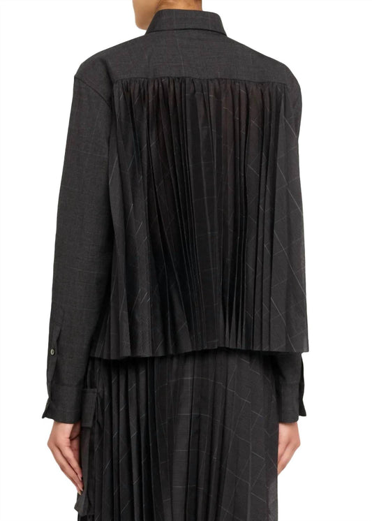 Sacai - Glen Check Long Sleeve Shirt