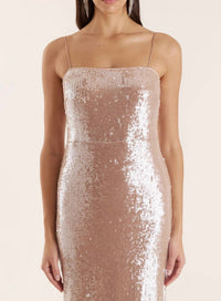 4th & Reckless Norma Sequin Maxi Dress in gold - women's dress - view 4