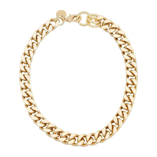 Eklexic - Women's Curb Chain And Clasp Choker